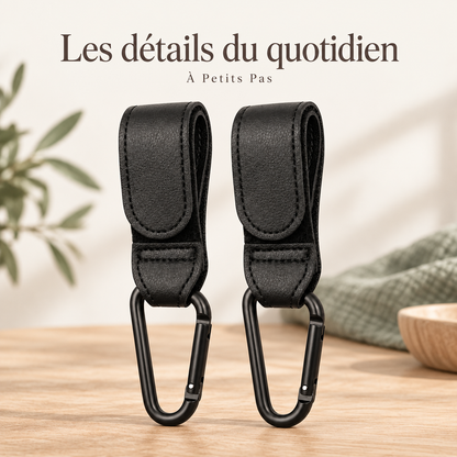 Les détails du quotidien — Crochets de poussette noirs — lot de 2