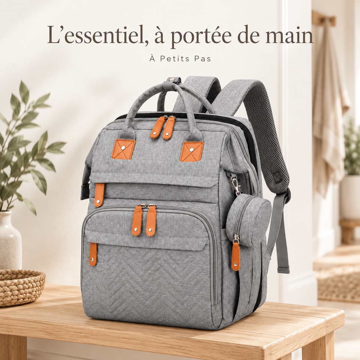 L’essentiel, à portée de main — Sac à dos à langer nomade