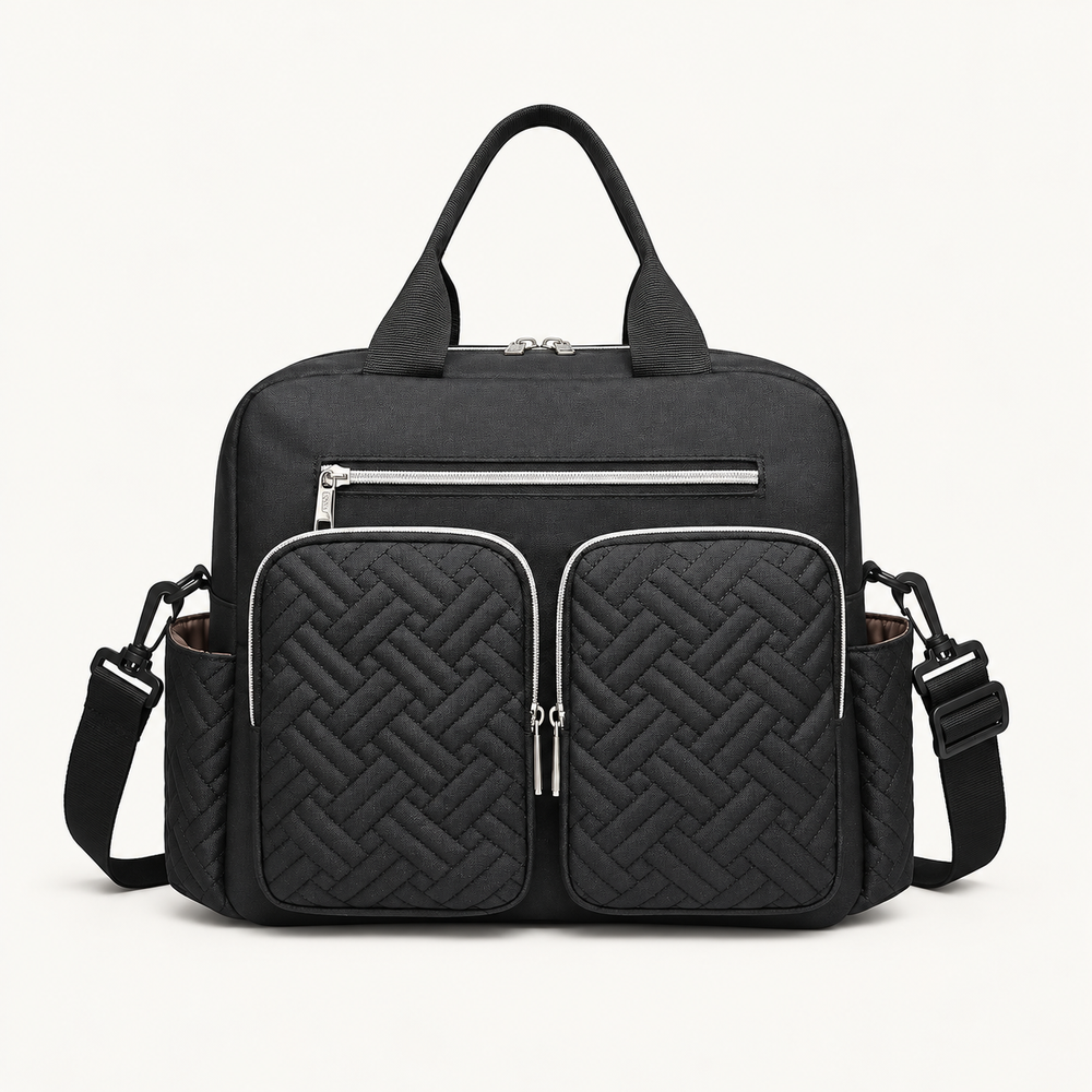 Sac à langer bandoulière KONO — Noir