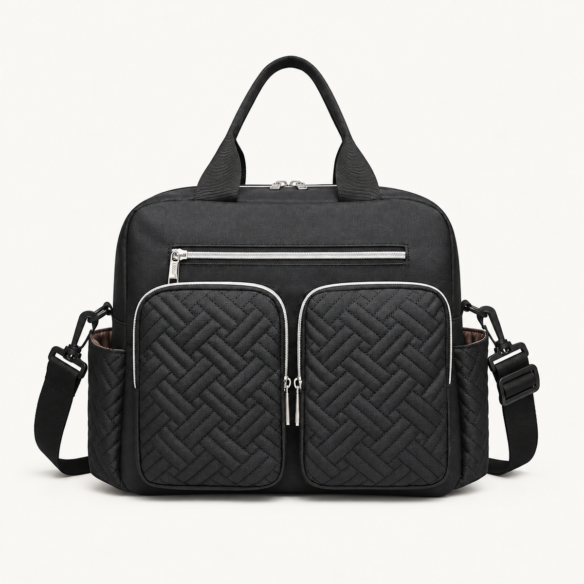 Sac à langer bandoulière KONO — Noir