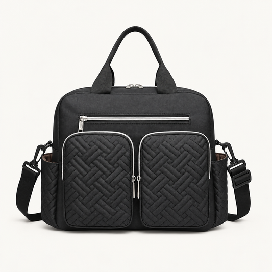 Sac à langer bandoulière KONO — Noir