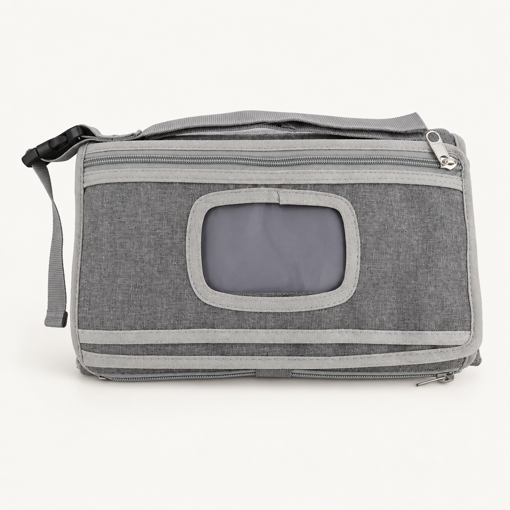 Kit de change nomade — pochette grise — Gris