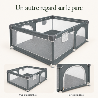 Parc bébé en maille — 120 × 160 cm — un autre regard sur le parc